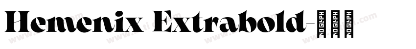 Hemenix Extrabold字体转换